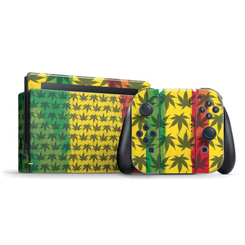 Marijuana Rasta Pattern Nintendo Skins